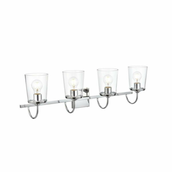 Cling 110 V E26 Four Light Vanity Wall Lamp, Chrome CL3478391